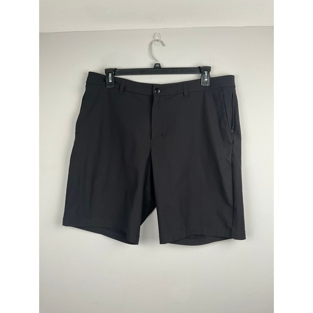 lululemon Commission/ABC Chino Shorts Men's 38 Black Warpstreme Zip Pocket - Picture 1 of 6